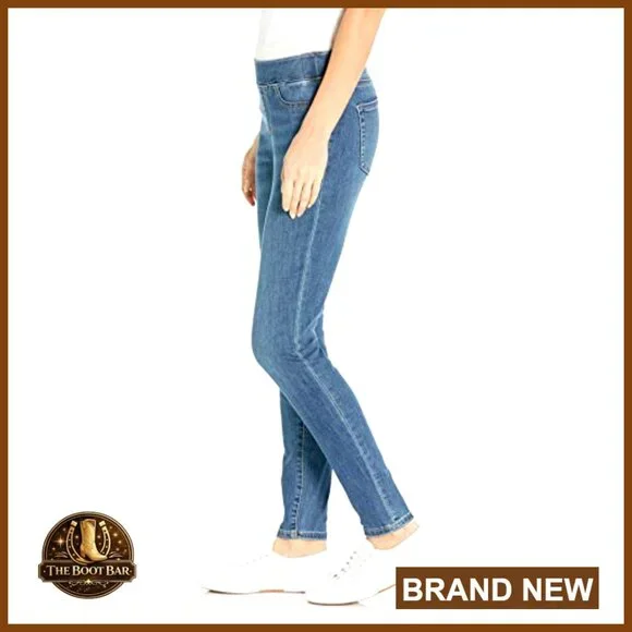 Women's Stretch Pull-On Jeggings Skinny Fit Mid Rise Denim - Picture 3 of 5